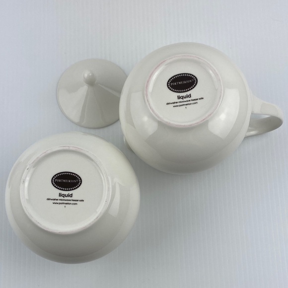 Liquid Cream and Sugar Set White Porcelain Made in England - Picture 10 of 11